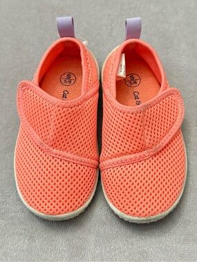 Cat & Jack Toddler Water Shoes Small 5/6 Pink/Coral SlipOn Aqua Swim Beach Shoes